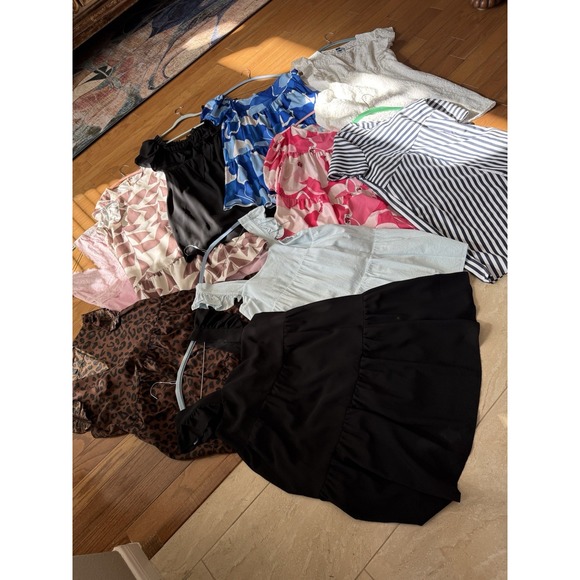 SHEIN Dresses & Skirts - Women's Dresses Lot Size Large (L) 10Pieces Floral Sleeveless Summer Casual 5414